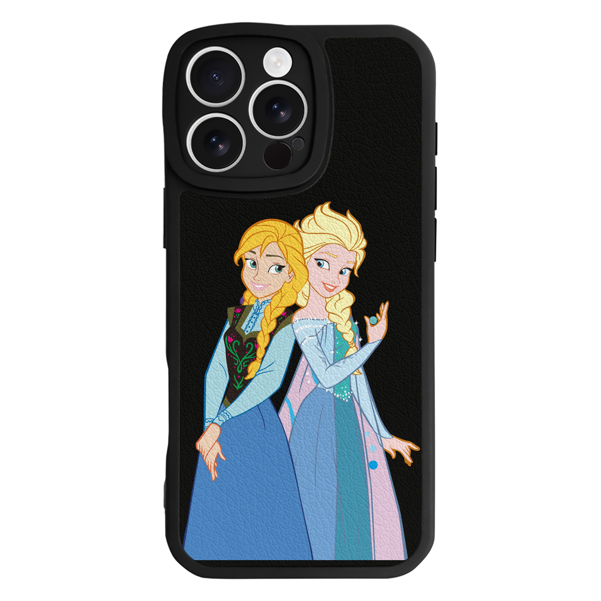 （画像用） アナと雪の女王 アンナ エルサ Frozen Anna Elsa 【iPhone 16シリーズ対応】シリコンスマホケース（レザー調） 材質：シリコン